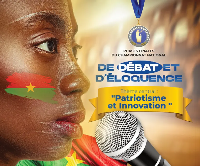 Portrait d'une candidate maquillée aux couleurs du Burkina Faso